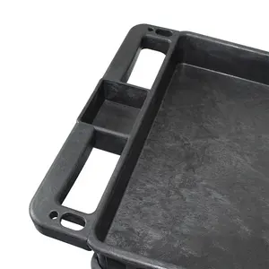 Plastic Cart 4 Wheeled Storage Service Cart Plastic Utility Cart Rolling Tool Cart Multi-function Trolley