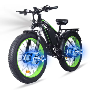 <span class=keywords><strong>Bicicleta</strong></span> Eléctrica Híbrida con Motor de 48V 32Ah y Dos Baterías, Estilo Motocicleta, Llantas Gruesas de 20\"*4.0\", Velocidad de 45-60 km/h - Product Image 2