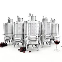 Cuve de Fermentation en Acier Inoxydable 1000L 2000L de Qualité Supérieure pour Vinaux, Brasseries, Jus et Cidres