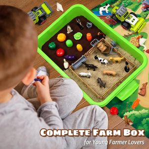 Set di giochi di <span class=keywords><strong>fattoria</strong></span> giocattolo sensoriale sandbox educativi trattore animale figure di animali giocattoli di ingegneria scientifica per bambini 3-7 anni - Product Image 5