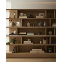 Mueble de Almacenamiento Modular Giratorio y Portátil, Moderno, Abierto, con Puertas Cerradas, Estante de Pared Personalizado de Madera Contrachapada para Sala de Estar y Comedor
