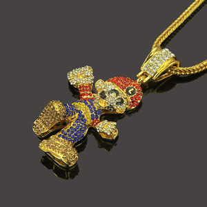 YJ10-5424 Collar con Colgante de Mario Hip Hop Taki En Cok Satan, Envío Directo, Pequeña Cantidad, Cadena Franco, RTS - Product Image 5