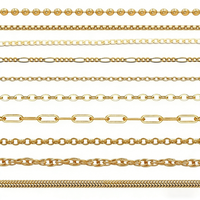 Cadena de Eslabones de Acero Inoxidable Impermeable Estilo HipHop, Chapada en Oro de 18K, Diseño de Serpiente y Clip, Varios Tipos de Collares