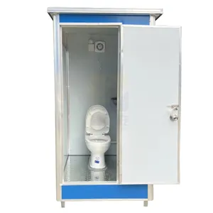 シングルダブルシッティングポータブルトイレ卸売プレハブ公共屋外バスルームモバイルポータブルトイレ