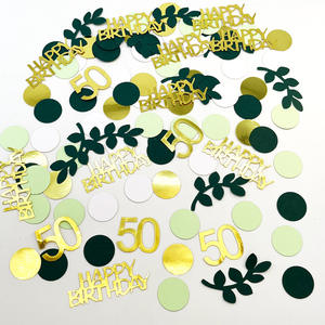 100 pezzi di coriandoli colorati foglie verdi lettera Glitter <span class=keywords><strong>buon</strong></span> <span class=keywords><strong>compleanno</strong></span> Decorazioni per festa del 30 ° 40 ° 50 ° <span class=keywords><strong>compleanno</strong></span> - Product Image 5