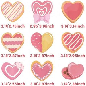 Set de Notas Adhesivas con Forma de Corazón, Esenciales para el Día de San Valentín, con 20 Hojas y Diseños de Macarons, Galletas y Dulces - Product Image 2