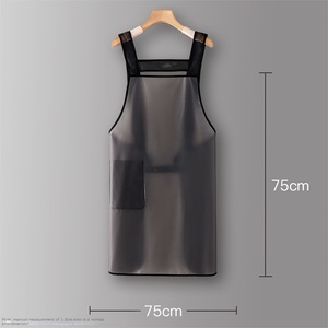 2024 nouvelles femmes grande taille cuisine vêtements de travail TPU étanche PVC bavoir huile éclaboussures écran rouge restauration dédié <span class=keywords><strong>tablier</strong></span> - Product Image 6