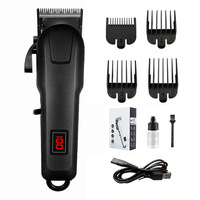 Tondeuse à cheveux sans fil rechargeable VBT, tondeuse électrique, lame en acier inoxydable, réglable avec écran LCD