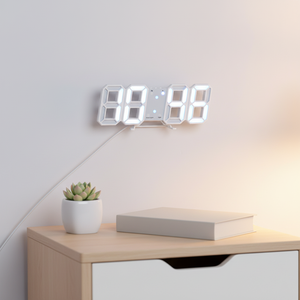 <span class=keywords><strong>Horloge</strong></span> <span class=keywords><strong>murale</strong></span> numérique LED intelligente du fabricant japonais/allemand, <span class=keywords><strong>grand</strong></span> écran, alarme, <span class=keywords><strong>horloge</strong></span> de bureau, mémoire de l'heure, rétroéclairage, température - Product Image 6