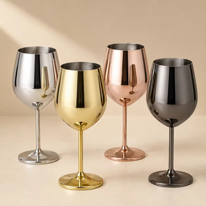 Gobelet à vin en acier inoxydable 304 de 500 ml, <span class=keywords><strong>incassable</strong></span>, à simple paroi, à <span class=keywords><strong>pied</strong></span> haut, pour vin rouge, idéal pour les fêtes et les bars - Product Image 6