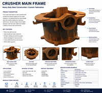Fabrication sur mesure de structures en acier |   Cadre en acier soudé robuste de grande taille, OEM CNC pour les équipements miniers et industriels
