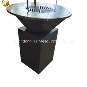 <span class=keywords><strong>Barbecue</strong></span> extérieur moderne noir <span class=keywords><strong>avec</strong></span> station de cuisson au charbon de bois, rangement intégré pour bois et tiroir à cendres - Product Image 4