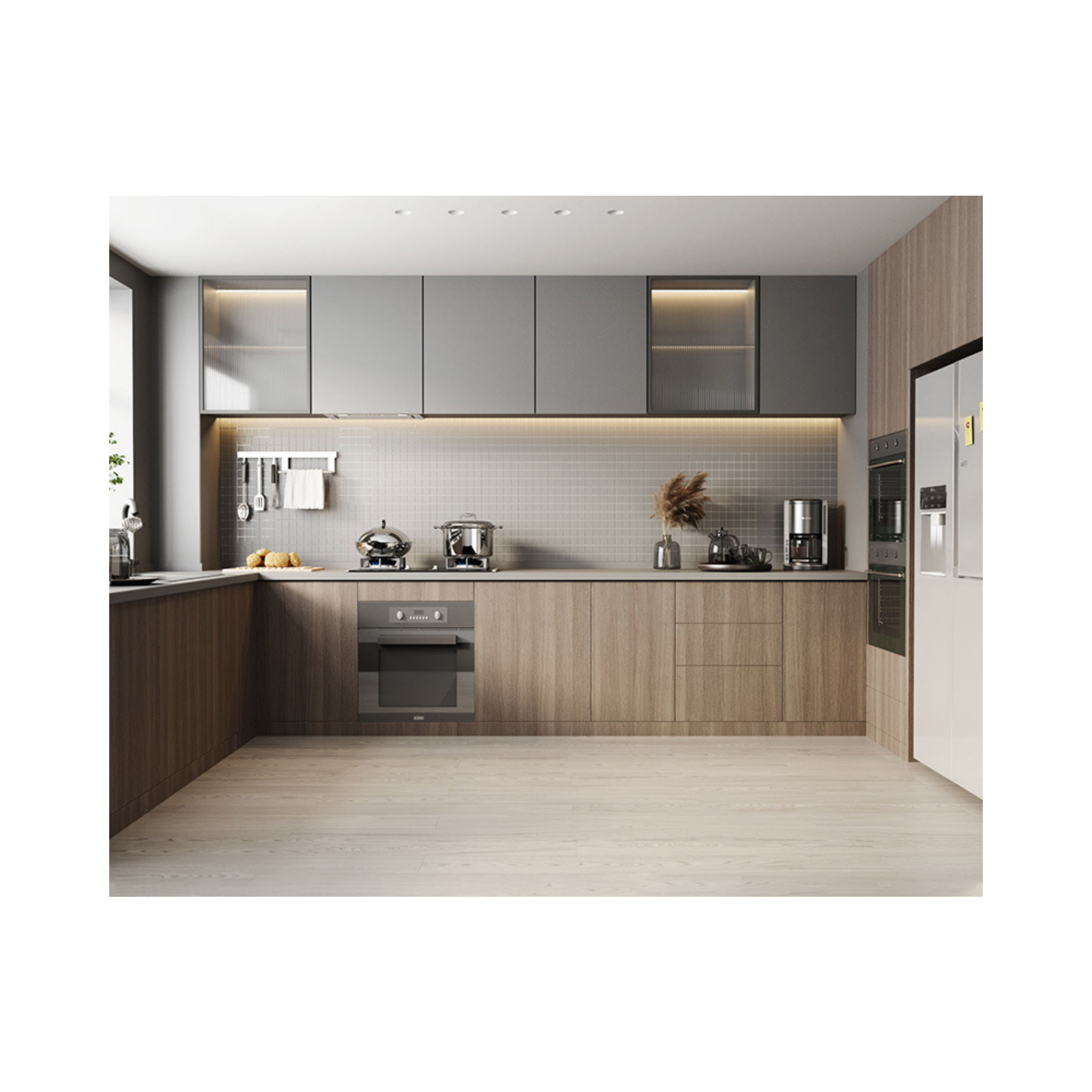 2024 New Arrival Modern Prefab Integrated Fitted Smart Cuisine Kitchen Cabinets Complete Sets for the Kitchen · image 4