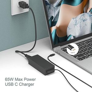 65W USB-C máy tính xách tay Sạc Power <span class=keywords><strong>Adapter</strong></span> thay thế phù hợp cho Lenovo ThinkPad T470 t480 t570 T580 P51S p52s e485 E585 a485 x270 - Product Image 4