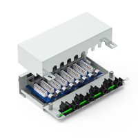 Panneau de brassage FTP modulaire RJ45 1U 8 ports en acier de haute qualité pour câbles réseau Cat5e Cat6 Cat6A, fabriqué en Allemagne