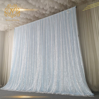 Fournitures de mariage Rideaux blancs suspendus Rideau à paillettes pailletées pour la décoration de fond de scène d'hôtel Autre décoration de mariage