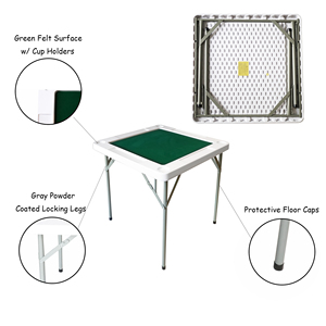 Table pliable Portable pâques mah-jong, nouveau Design <span class=keywords><strong>de</strong></span> <span class=keywords><strong>carte</strong></span> dominos <span class=keywords><strong>de</strong></span> <span class=keywords><strong>Poker</strong></span> avec porte-tasses et supports <span class=keywords><strong>de</strong></span> pièces <span class=keywords><strong>de</strong></span> monnaie - Product Image 4