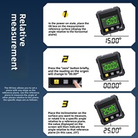 Niveau laser numérique double PICUSQJY-01, inclinomètre haute précision, mesure de l'angle et de la pente, mini compact, 0,02 mm