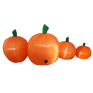 อุปกรณ์ตกแต่งประตูรูปฟักทองฮาโลวีนแบบเป่าลมได้อุปกรณ์ประกอบฉากแสงไฟผีสยองขวัญโมเดลการตกแต่งประตู - Product Image 4