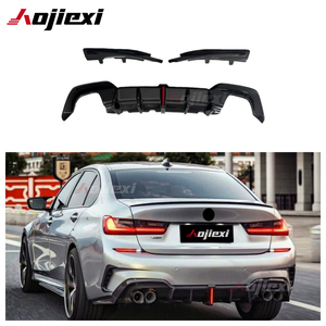 Diffusore Posteriore in Vera Fibra di Carbonio per BMW Serie 3 G20 <span class=keywords><strong>G21</strong></span> Pre Lci 2019-2022 M Sport, Splitter Paraurti Posteriore - Product Image 1
