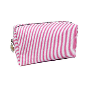 Bolsa de Maquillaje de Viaje de Gran Capacidad al por Mayor, Moderna, Portátil, con Cierre de Cremallera y Rayas para Organizar Artículos de Tocador - Product Image 2