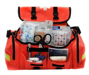 Özelleştirilmiş boş tıbbi acil yanıt kiti tıbbi aile travma yumuşak EMS çantası doğal afet için malzemeleri ile