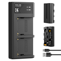 Set Baterai dan Charger Kamera K&F Concept 2 Pack 2600mAh NP-F550 untuk Baterai Sony NP-F550 F570 F750 F770 F930 F950 F960 F970