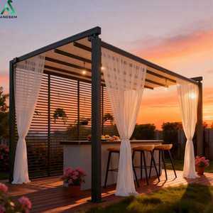 Auvent rétractable moderne en aluminium ANCSEM pour terrasse extérieure, imperméable et résistant au soleil - Product Image 1