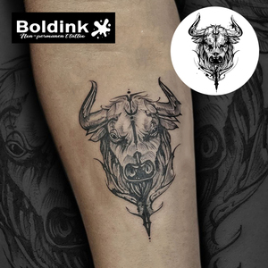 <span class=keywords><strong>Tatuaje</strong></span> Semipermanente <span class=keywords><strong>de</strong></span> Tinta <span class=keywords><strong>de</strong></span> Jagua Boldink Personalizado, Diseño Realista <span class=keywords><strong>de</strong></span> Cabeza <span class=keywords><strong>de</strong></span> <span class=keywords><strong>Toro</strong></span>, Arte Corporal para Antebrazo, Resistente al Agua, Larga Duración (2 Semanas) - Product Image 2