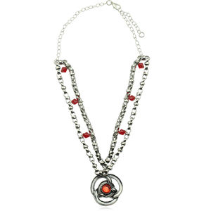 Collier classique de la série américaine «la maison du Dragon», saison 1, princesse Rhaenyra <span class=keywords><strong>Targaryen</strong></span>, rouge, rubis, chaînes, bijoux de mode - Product Image 1