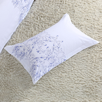 Parure de draps plats modernes 100 % coton, 4 pièces, écologiques, 300 fils, anti-boulochage, doux et respirant, entretien facile, durables