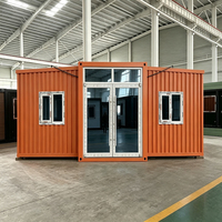 Maison préfabriquée moderne en panneaux sandwich extensibles, installation rapide, structure en acier avec salle de bain, cabane préfabriquée