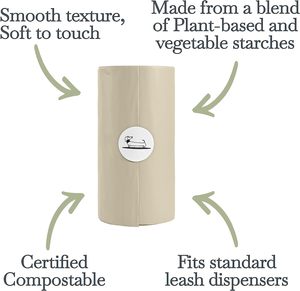 Compostable Dog Poop Bags Rolls, 90 Counts Biodegradable Pet Waste Bags, Thick Cornstarch Refill Bags for Puppy Walking, Travel - Product Image 2