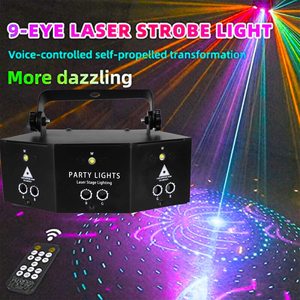 9 Lens RGB DMX <strong>Scan</strong> Projector Disco Bar Coffee Stage Laser Lighting DJ Disco Parties Strobe Lamp Laser Stage <strong>Scan</strong> <strong>Light</strong> - Product Image 3