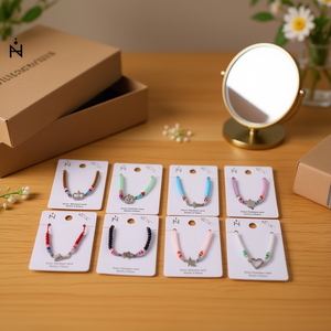 Bracelet à breloques en acier inoxydable avec perles, 12 pièces, couleurs assorties, bracelets à breloques tendance, bijoux unisexes, cadeau - Product Image 3