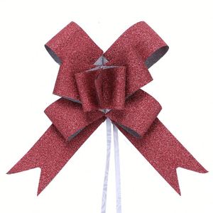 Arco de cinta de regalo de mariposa holográfica con purpurina de colores, cinta de papel biodegradable ecológica, decoraciones navideñas - Product Image 2