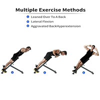 Chaise romaine pliable pour hyperextension avec extension dorsale, banc de musculation réglable pour fessiers et abdominaux, idéal pour la maison