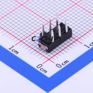 JS202011AQN Slide Switch Through hole Component (THT) Switch Double Pole Double Throw Rectangle Pin Header PC Pin 300mA - Product Image 2