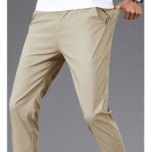 Couleur <span class=keywords><strong>blanc</strong></span> cassé personnalisé pour hommes, pantalons légers Pantalons formels d'affaires pour hommes pantalons de costume pantalons décontractés/ - Product Image 1