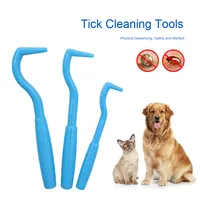 Outils en plastique pour enlever les puces contre les poux Pince à puces pour animaux de compagnie Peigne anti-tiques pour chiens et chats