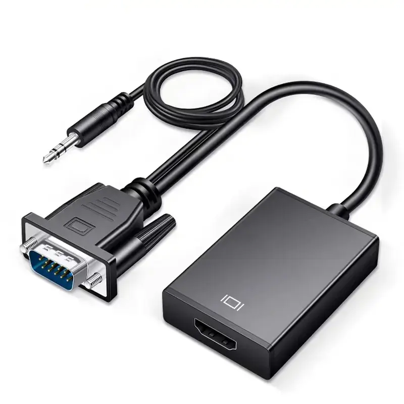 VGA zu HDMI-Adapter männlich zu weiblich Kabel-Converter vergoldeter Poly-Pack-Kombinations-Hdmi-Monitor auf Lager