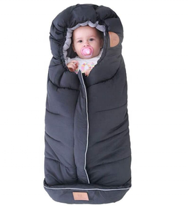En gros Sac de couchage d'hiver pour poussette, coupe-vent, chaud et épais, avec manchons de pieds, sac de voyage et de rangement pour bébé, unisexe, en nylon avec fermeture éclair - Product Image 1