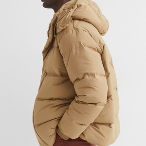 Veste bouffante décontractée en polyester/coton de haute qualité pour hommes avec capuche tissu en toile d'hiver à séchage rapide et respirant en gros - Product Image 1