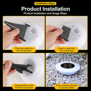 Lampe solaire <span class=keywords><strong>de</strong></span> sol imperméable, nouvelle, pour parc, <span class=keywords><strong>paysage</strong></span>, alimentée par panneau rechargeable, décorative, pour pelouse, sol, allée, jardin - Product Image 5