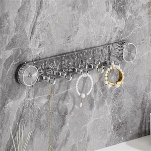 Home Storage Suction Cup Row with 5 <b>Hooks</b> No Marking No Punching Strong Load-bearing Bathroom Kitchen Suction Cup <b>Hooks</b> - Product Image 4