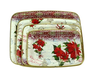 <span class=keywords><strong>Plateau</strong></span> <span class=keywords><strong>de</strong></span> Noël rectangulaire en plastique imprimé intégral pour la décoration <span class=keywords><strong>de</strong></span> la maison, idéal pour les fruits - Vente en gros - Product Image 2