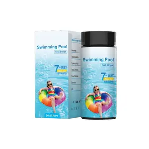 7 in 1 swimming pool water test strips 7 way detection pool Chemical test kit