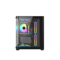 AntarcChill Newest Hot Selling Gaming Pc case Curved Acrylic Panel Gaming Computer Cases Tower Support 240mm Cpu Cooler