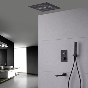 Modern Concealed Wall Mounted Ceiling <b>Shower</b> <b>Set</b> With Rainfall And Waterfall Function For Villa Bathroom - Product Image 2