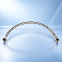 Tuyau d'arrivée d'eau tressé SUS304 F1/2, connecteur flexible d'alimentation en eau 1,5 MPa, 30-100 cm, pour salle de bain, idéal pour les espaces restreints